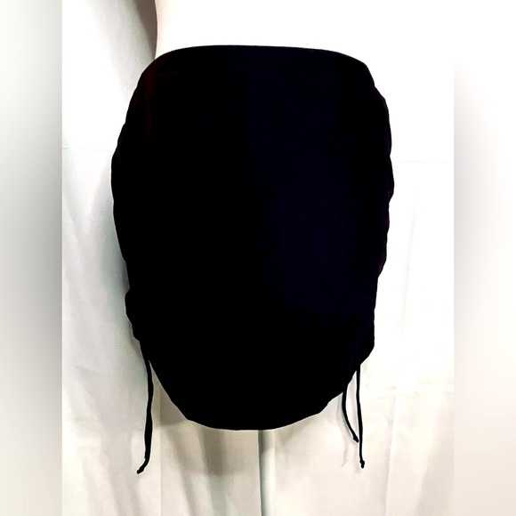 Freshwater Side-Tie Ruched Skirtini Womens Plus Sz 3X Black Swim Skirt NWT - Picture 3 of 15